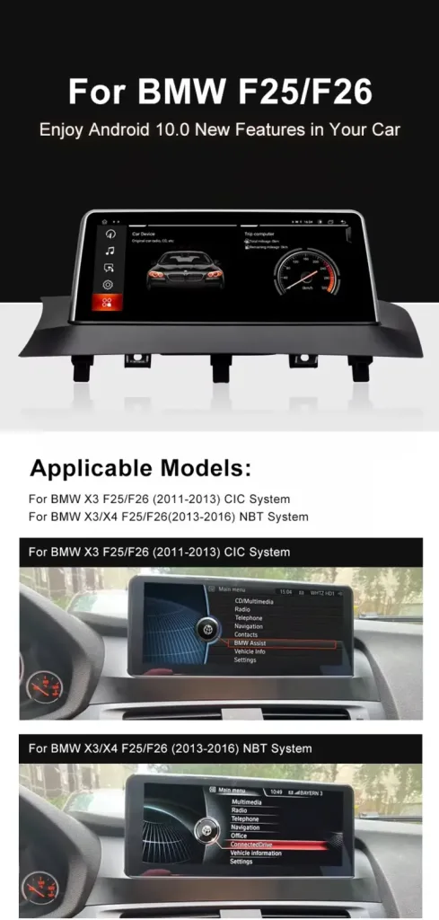 BMW X3 X4 NBT CIC Android Hauptgerät