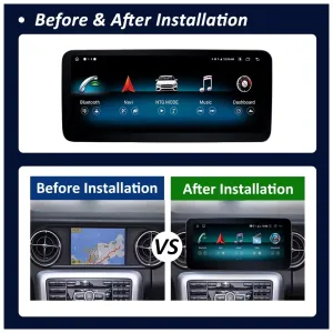 Rüsten Sie Ihre Mercedes SLK W171 Android Head Unit 2008-2011 NTG4.5 mit 8-Core CPU, 4+64GB oder 6+128GB, 12.3″ IPS Display, DSP, Wireless CarPlay & Android Auto auf.