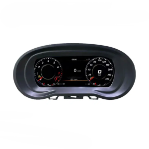 Prelingcar 9 Zoll LCD digitales Armaturenbrett Frontansicht für VW Polo 6R 2008-2016, Vento und CrossFox 2015