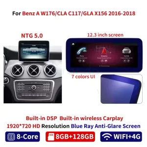 Mercedes W176 A-Klasse Android Hauptgerät 2012-2018 | CarPlay DSP