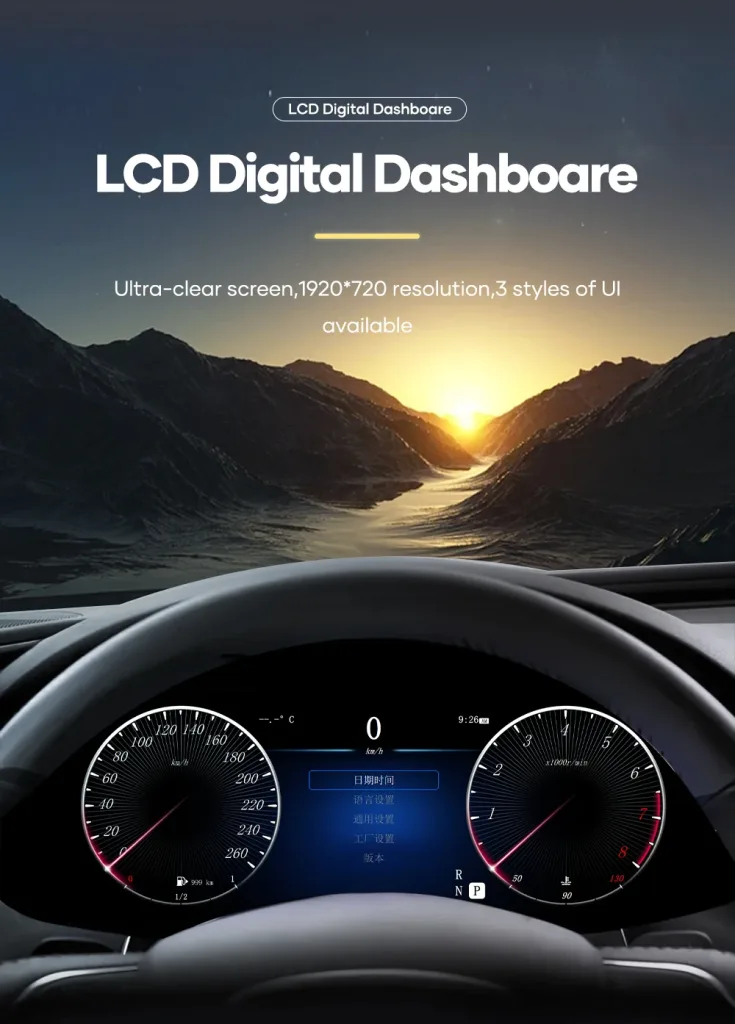 Mercedes ML GL Digital Cluster 2005-2010 | 12.3″ CarPlay, Android Auto