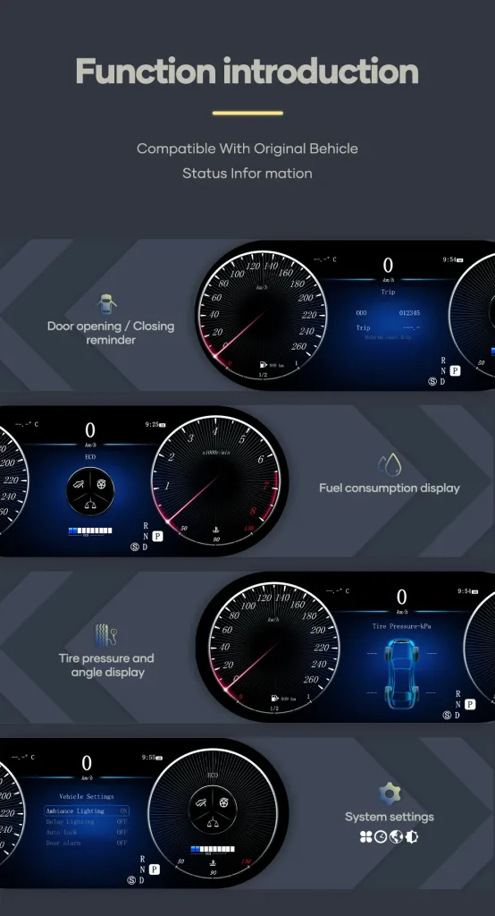 Mercedes ML GL Digital Cluster 2005-2010 | 12.3″ CarPlay, Android Auto
