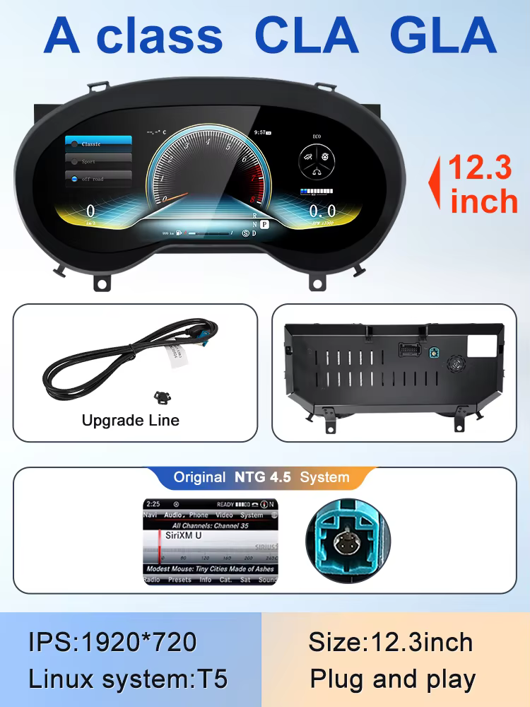 Mercedes GLA CLA A-Klasse Digital Cluster 2015-2019 | 12.3″ CarPlay Mercedes GLA CLA A-Klasse Digital Cluster 2015-2019 | 12.3″ CarPlay