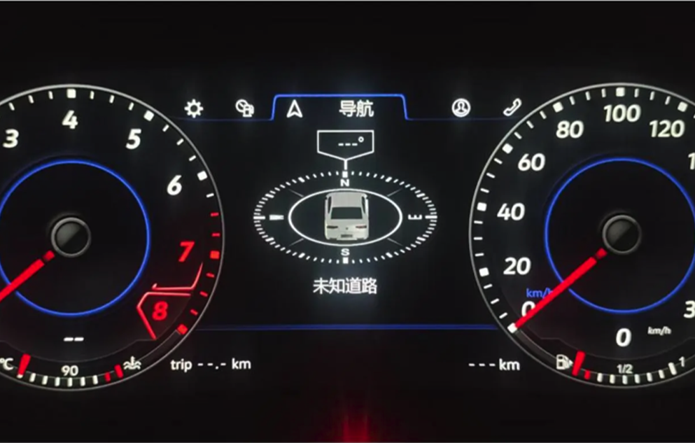 LCD-Instrumententafel im Auto