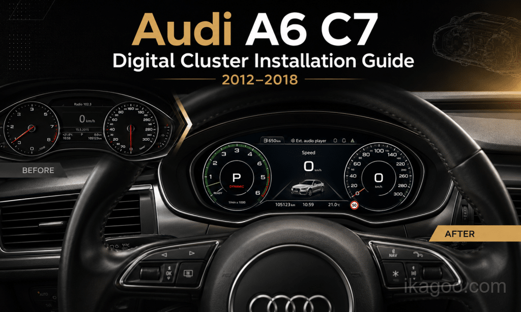 So installieren Sie ein digitales Kombiinstrument für den Audi A6 C7 (2012-2018)