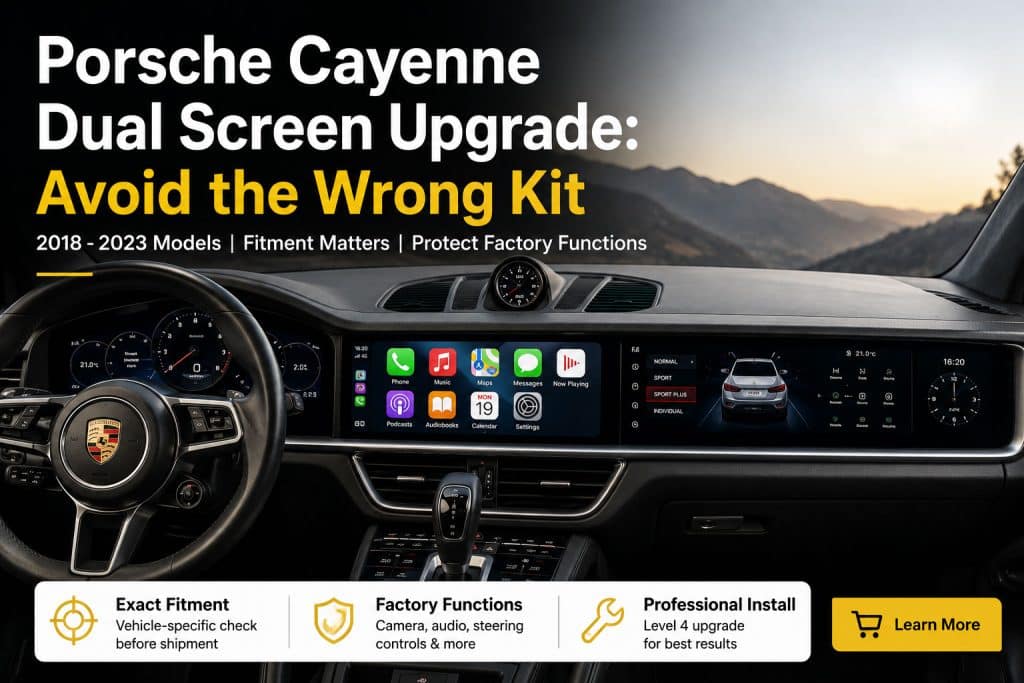Porsche Cayenne 2018–2023: Einbau des Dual-Screen-Upgrades im Innenraum