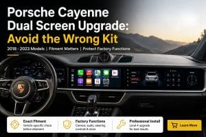 Porsche Cayenne 2018–2023: Einbau des Dual-Screen-Upgrades im Innenraum
