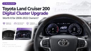 Toyota Land Cruiser 200 Series digital cluster upgrade installed in LC200 J200 dashboard