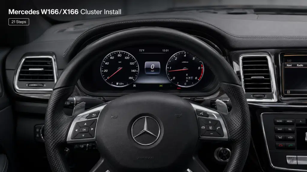 Mercedes W166 X166 Digital-Cluster-Installation | 2012–2019