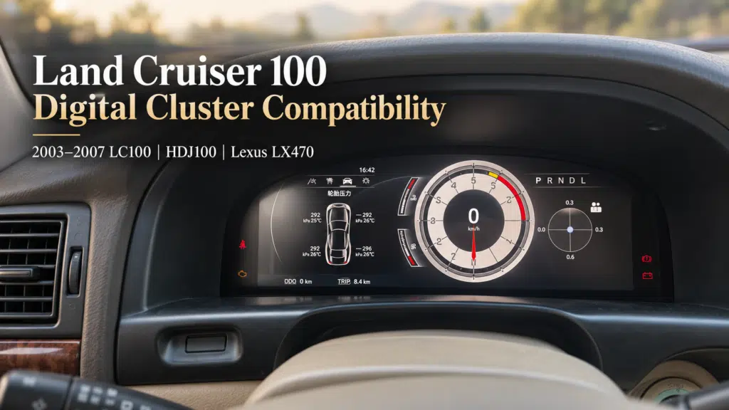 Land Cruiser 100 Digital Cluster Kompatibilität: Was LC100, HDJ100 & LX470 Besitzer vor dem Kauf bestätigen müssen