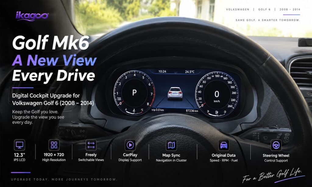 Golf Mk6 Digital Cockpit Upgrade: CarPlay, Kartensynchronisierung & mehr