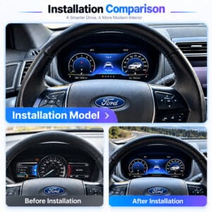 Ford Explorer 2011-2019 digitales Kombiinstrument vorher nachher