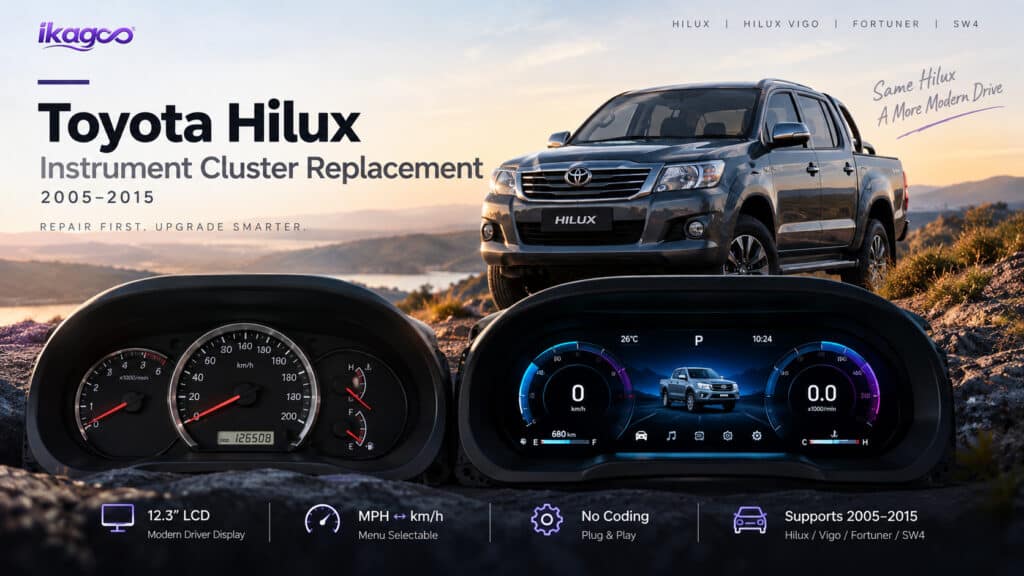Toyota Hilux Fortuner digitale Cluster verlustfreie Installationsschritte