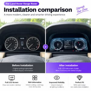 Land Rover Discovery 4 digitaler Instrumentencluster – Einbauergebnis