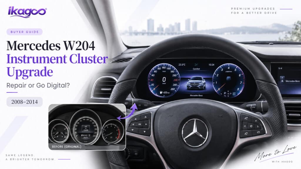 Mercedes W204 Instrumententafel-Upgrade: Reparieren oder auf Digital umsteigen?