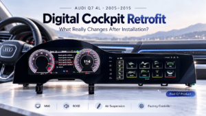 Audi Q7 4L Digital Cockpit Nachrüstung – Original Armaturenbrett versus installiertes iKAGOO Digital Cockpit