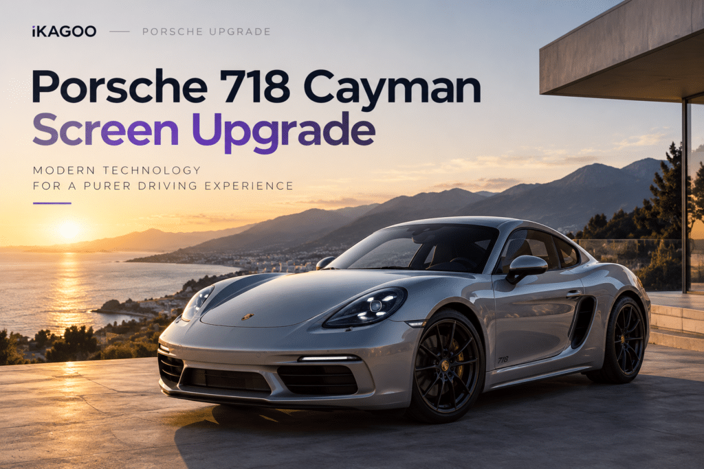 Porsche 718 Cayman Bildschirm-Upgrade mit dualem 12.3-Zoll-Display und Wireless CarPlay