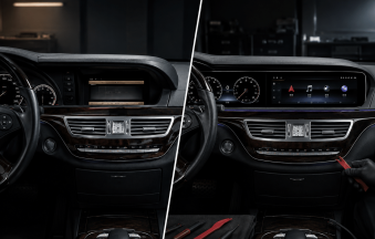 Einbau eines Android-Autoradios in einen Mercedes W221